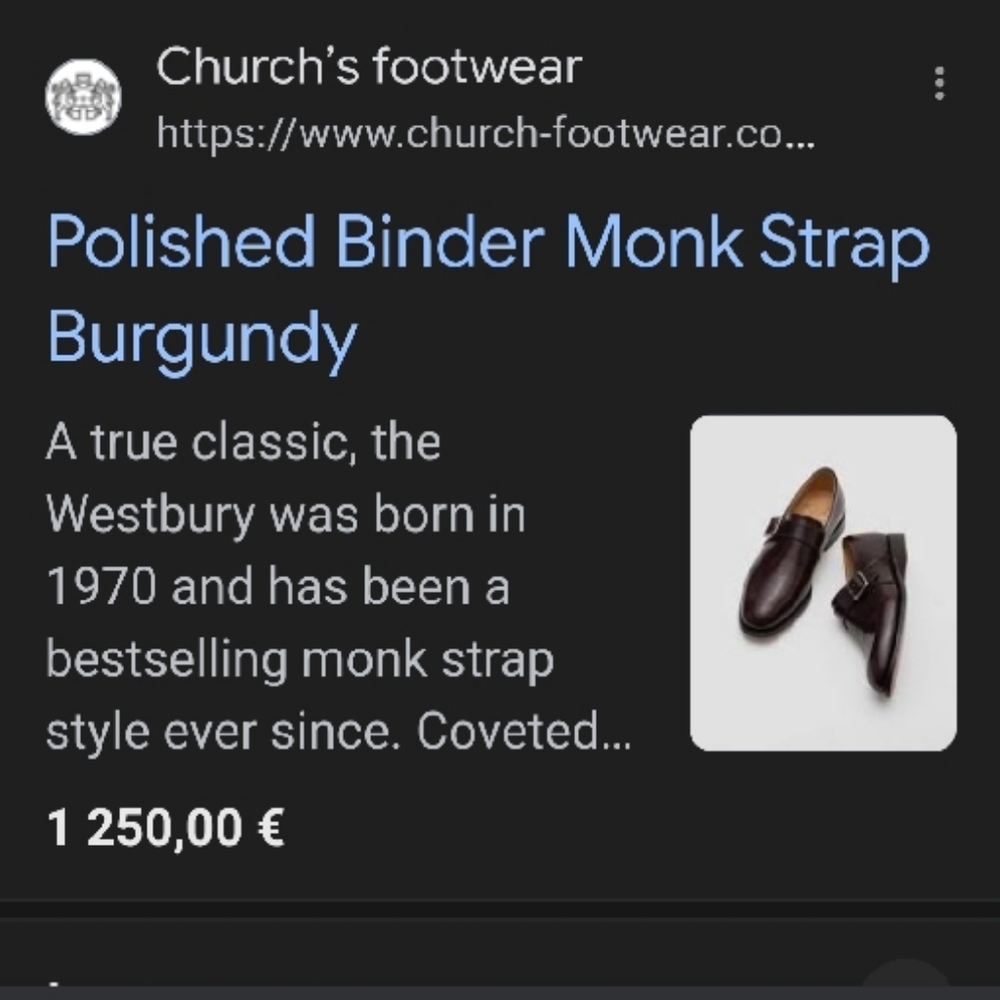 Church's Burgundy Polished Binder Monk Strap Shoes